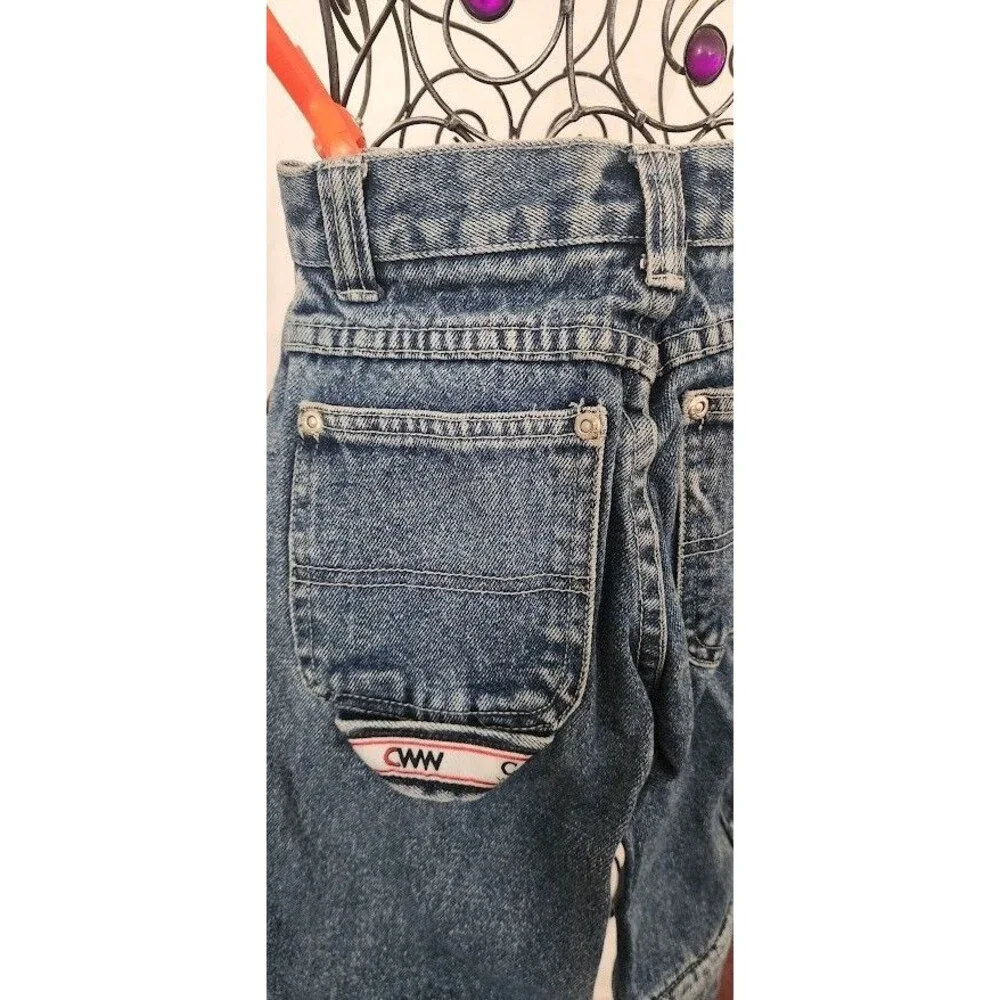 Carters Watch the Wear Carpenter Denim Jeans Pants To Shorts Boys Size 4 Vintage